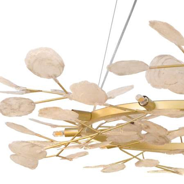 Lámpara colgante metal conchas bronce Ø92cm 9 luces G9 - LGLC0036