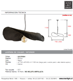 Lámpara colgante bronce color negro  73x63 cm E27 - LGLC0084
