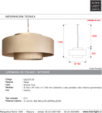 Cargar imagen en el visor de la galería, Lámpara colgante metal  Ø76 cm 9 x E14 - LGLC0120
