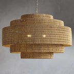 Lámpara colgante ratán natural Ø 70 cm 3 x E27 - LGLC0140
