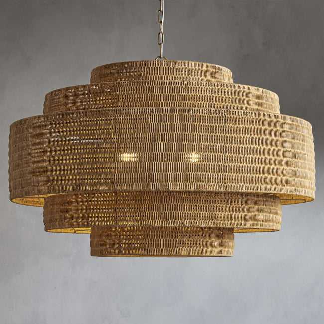 Lámpara colgante ratán natural Ø 70 cm 3 x E27 - LGLC0140