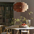 Lámpara colgante ratán natural Ø 70 cm 3 x E27 - LGLC0140
