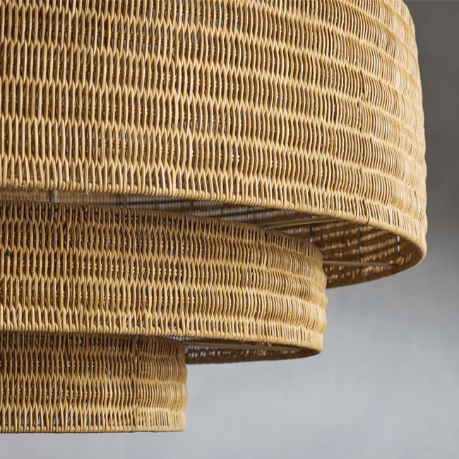 Lámpara colgante ratán natural Ø 70 cm 3 x E27 - LGLC0140