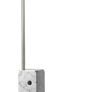 Lámpara de pie arco metal cromo mármol blanco E27 - LGLP0004