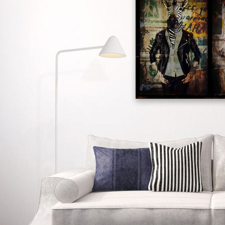Lámpara de pie metal blanco Ø15x1,295 cm G9 - LGLP0017