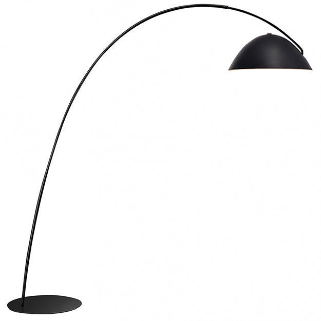 Lámpara de pie arco metal negro Ø52x17,8x1,90 cm E27