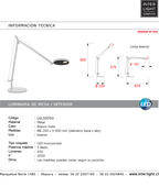 Lámpara sobremesa metal blanco LED 5W - LGLS0050