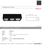 Plafón metal negro dirigible 3 luces GX53 - LGPL0011