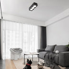 Plafón metal negro dirigible 3 luces GX53 - LGPL0011