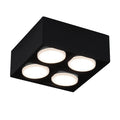 Plafón metal negro dirigible 4 luces GX53 - LGPL0013