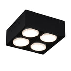 Plafón metal negro dirigible 4 luces GX53 - LGPL0013