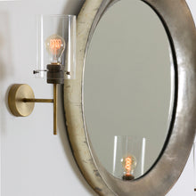 Cargar imagen en el visor de la galería, Apliqué metal bronce vidrio Ø12x38 cm E27
