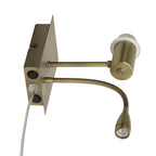 Apliqué lector metal bronce pantalla blanco E27 LED 3W - LLAP0056