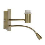 Apliqué lector metal bronce pantalla blanco E27 LED 3W - LLAP0056