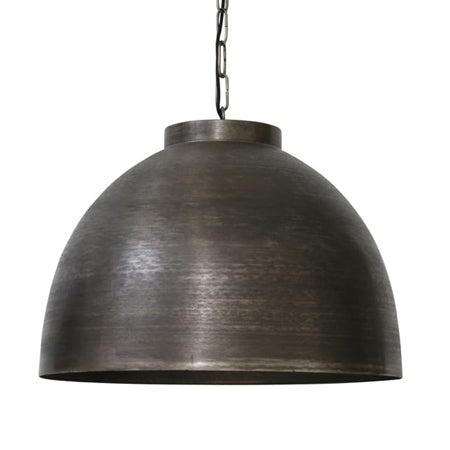 Lámpara colgante metal níquel bruto oscuro 60 cm E27 - LLLC0040