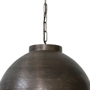 Lámpara colgante metal níquel bruto oscuro 60 cm E27 - LLLC0040