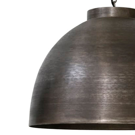 Lámpara colgante metal níquel bruto oscuro 60 cm E27 - LLLC0040