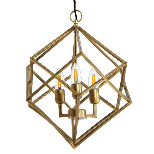 Lámpara colgante metal bronce envejecido Ø 46 cm 3 luces  E27 - LLLC0149