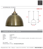 Lámpara de metal bronce envejecida Ø30 cm E27 - LLLC0175