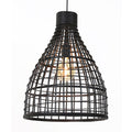 Lámpara colgante ratán negro Ø 40 cm E27 - LLLC0263