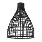 Lámpara colgante ratán negro Ø 40 cm E27 - LLLC0263