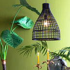 Lámpara colgante ratán negro Ø 40 cm E27 - LLLC0263