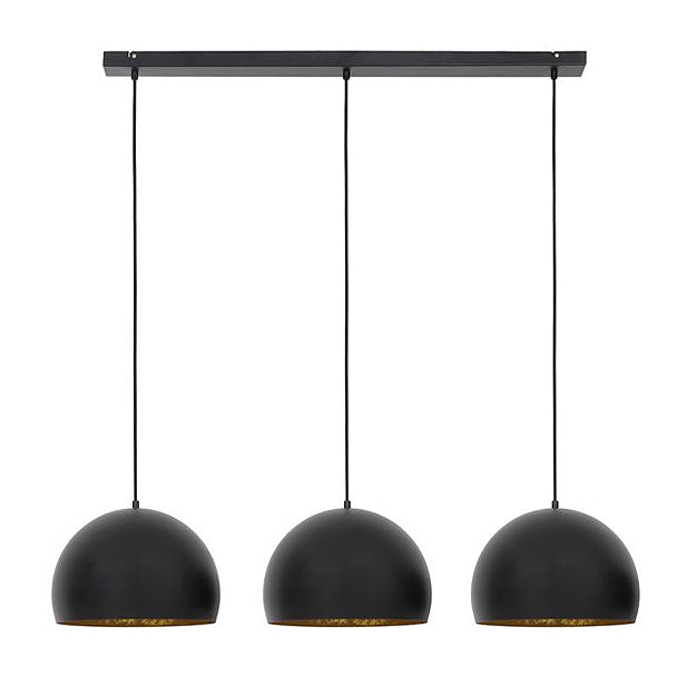 Lámpara colgante metal negro 1,20 mt. 3 luces cm E27 - LLLC0269