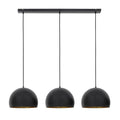 Lámpara colgante metal negro 1,20 mt. 3 luces cm E27 - LLLC0269