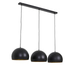 Lámpara colgante metal negro 1,20 mt. 3 luces cm E27 - LLLC0269