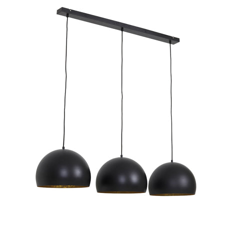 Lámpara colgante metal negro 1,20 mt. 3 luces cm E27 - LLLC0269