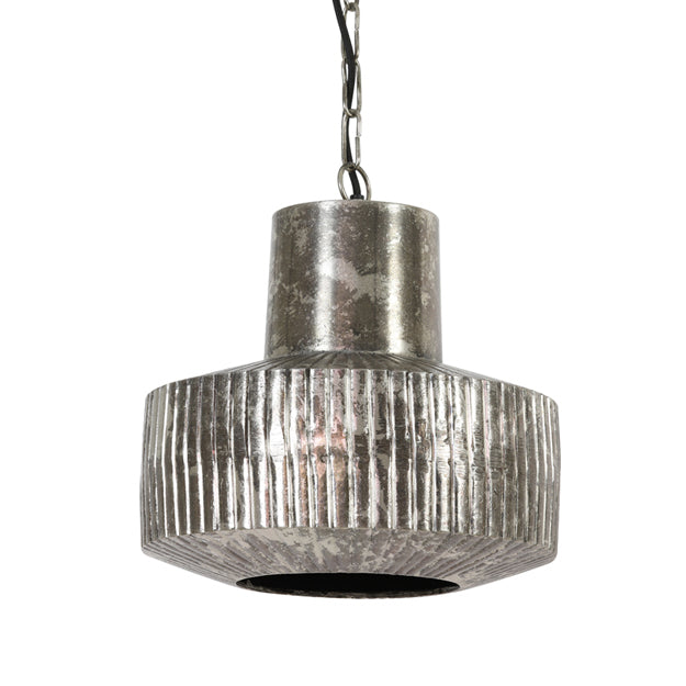 Lámpara colgante metal plata negra Ø 300 cm E27 - LLLC0274