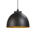 Lámpara colgante metal negro oro Ø 30 cm E27 - LLLC0339