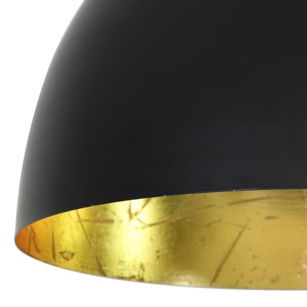 Lámpara colgante metal negro oro Ø 30 cm E27 - LLLC0339