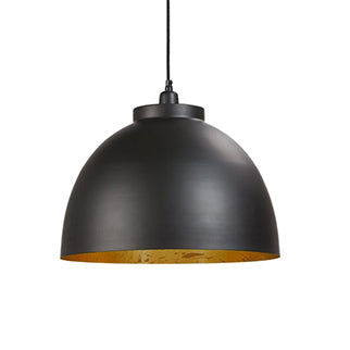 Lámpara colgante metal negro oro Ø 30 cm E27 - LLLC0339