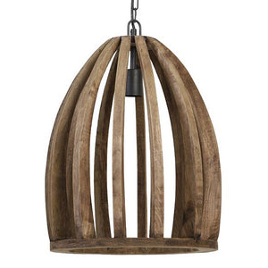 Lámpara colgante madera natural Ø38x46 cm E27 - LLLC0347