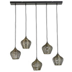 Lámpara colgante metal bronce envejecido 1,00x22 cm 5 luces E27 - LLLC0375