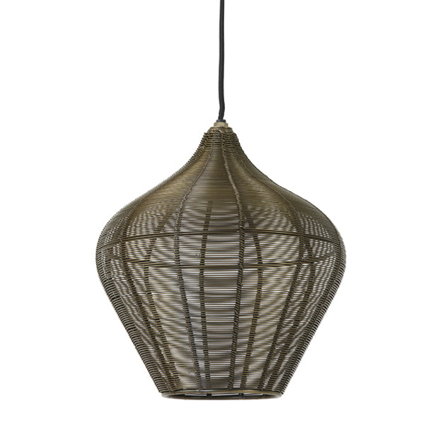 Lámpara colgante metal bronce envejecido Ø27 cm E27 - LLLC0376