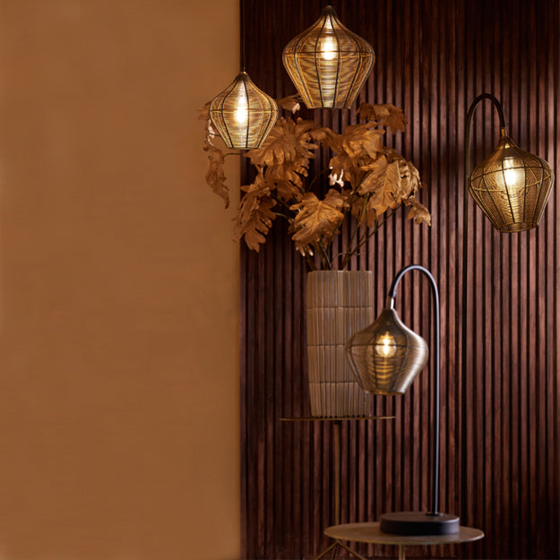 Lámpara colgante metal bronce envejecido Ø27 cm E27 - LLLC0376