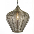 Lámpara colgante metal bronce envejecido Ø34 cm E27 - LLLC0401