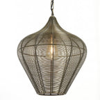 Lámpara colgante metal bronce envejecido Ø34 cm E27 - LLLC0401