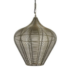 Lámpara colgante metal bronce envejecido Ø34 cm E27 - LLLC0401