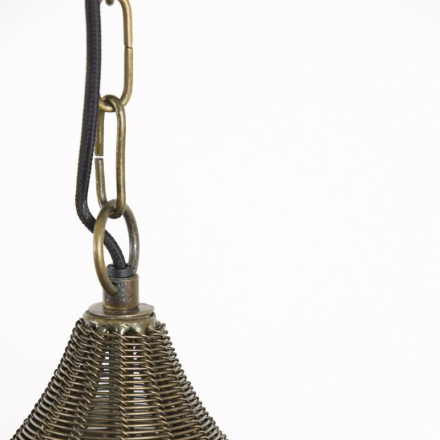 Lámpara colgante metal bronce envejecido Ø34 cm E27 - LLLC0401