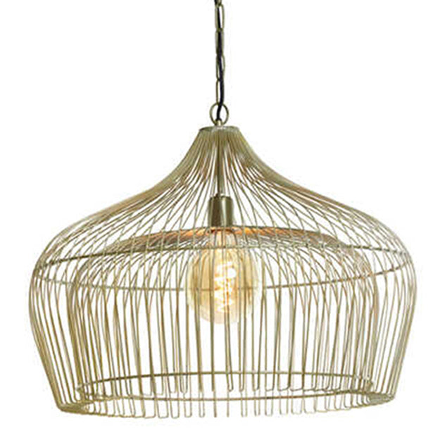 Lámpara colgante metal bronce envejecido Ø44 cm E27 - LLLC0420