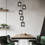 Lámpara colgante metal negro Ø26 cm 5 luces E27 - LLLC0424