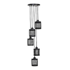 Lámpara colgante metal negro Ø26 cm 5 luces E27 - LLLC0424