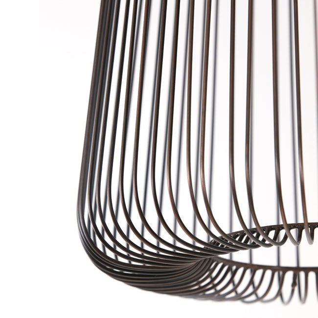 Lámpara colgante metal bronce envejecido Ø27x45 cm E27 - LLLC0439