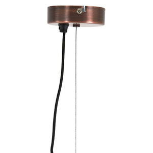 Lámpara colgante metal bronce envejecido Ø27x45 cm E27