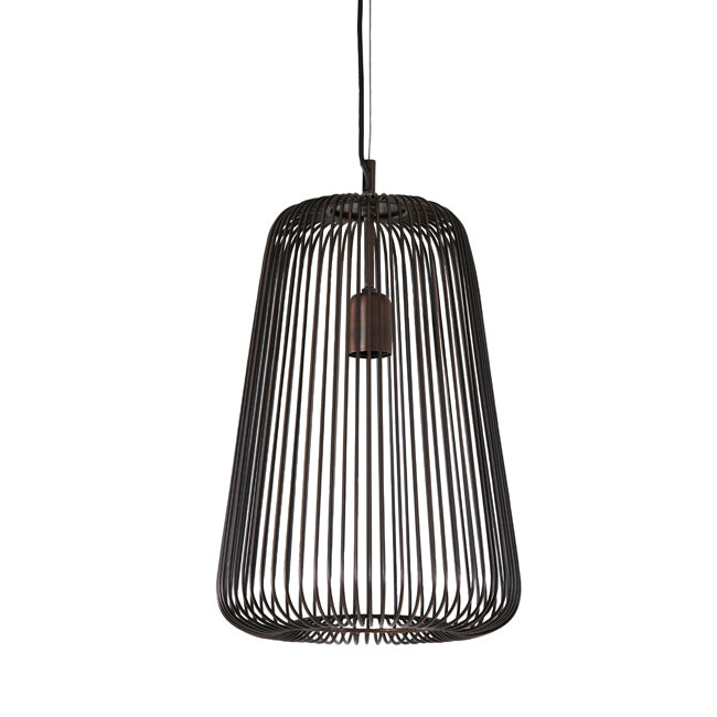 Lámpara colgante metal bronce envejecido Ø27x45 cm E27 - LLLC0439