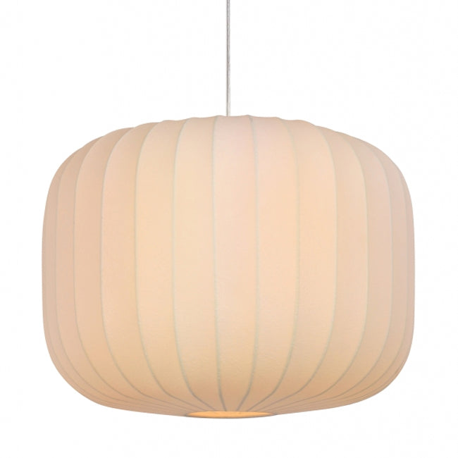 Lámpara colgante fibra blanco Ø35x25 cm E27 - LLLC0440