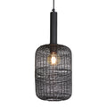 Lámpara colgante metal negro mate Ø22x55 cm E27 - LLLC0446